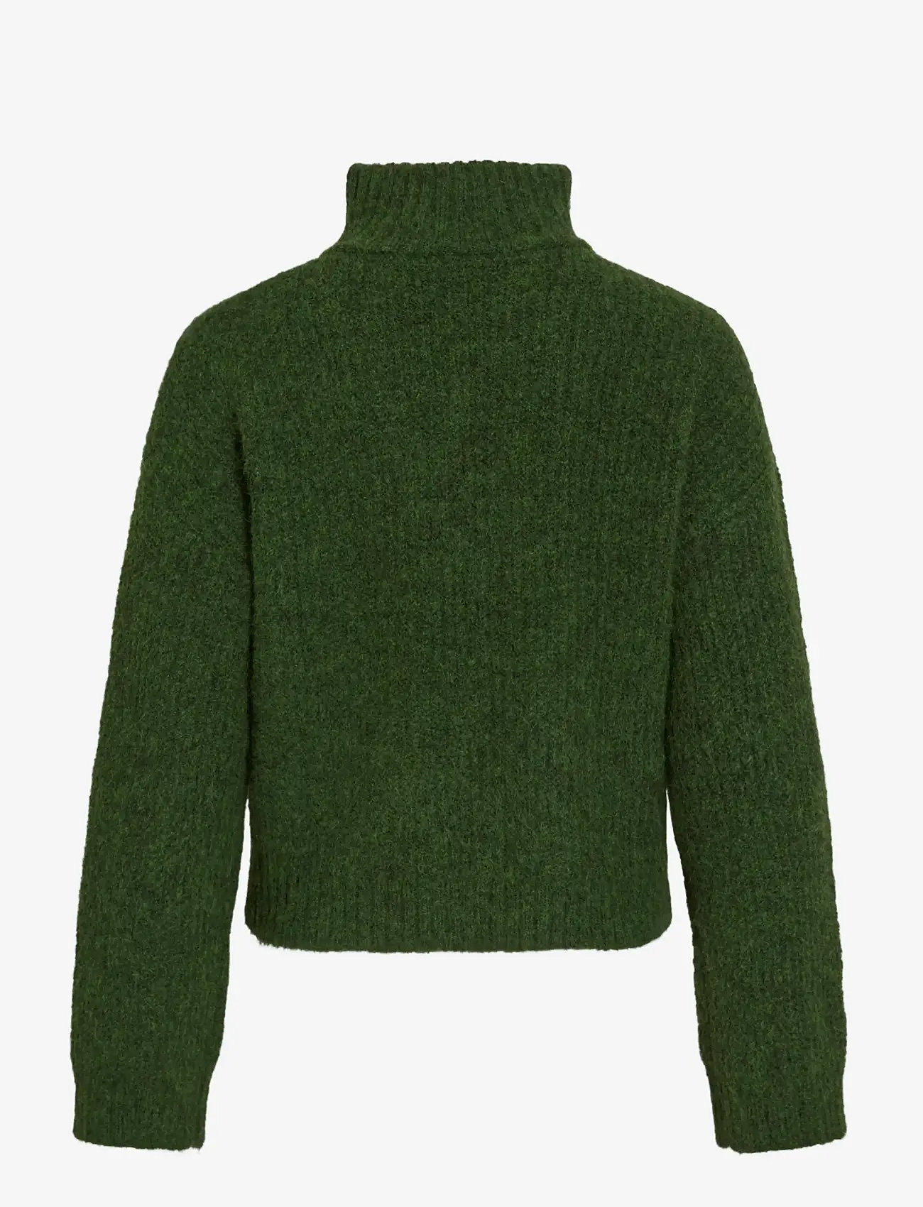 Vila - VIGLEEBA HIGH NECK L/S RIB KNIT TOP - rullekraver - deep depths - 2