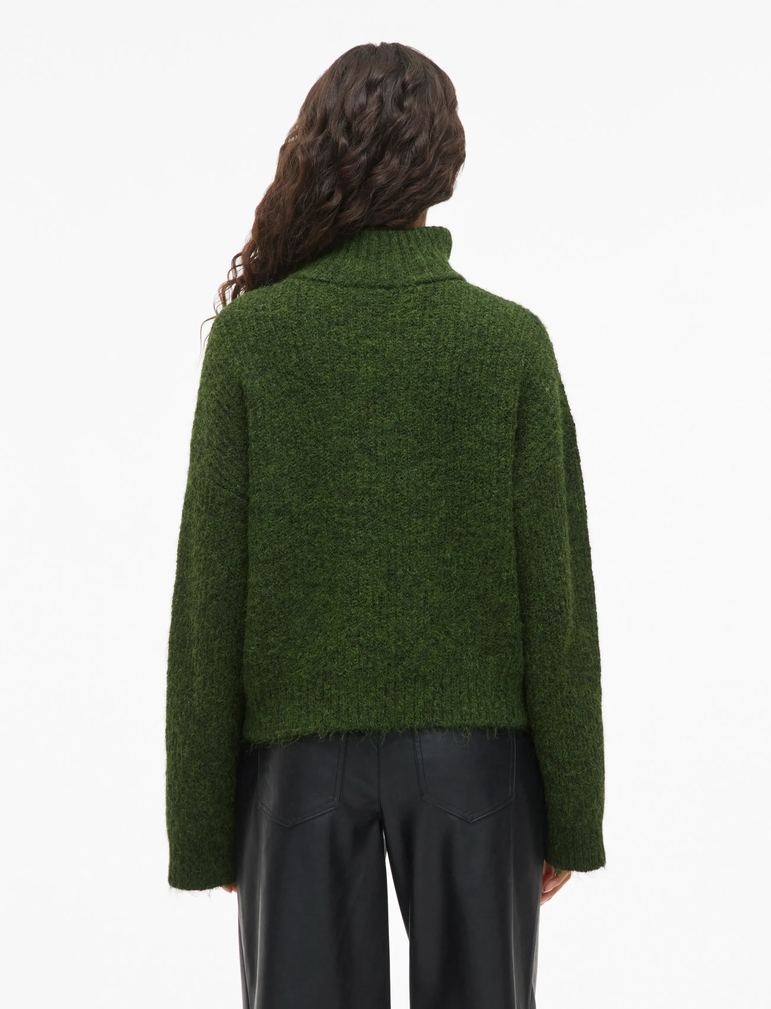 Vila - VIGLEEBA HIGH NECK L/S RIB KNIT TOP - pulls à col roulé - deep depths - 3