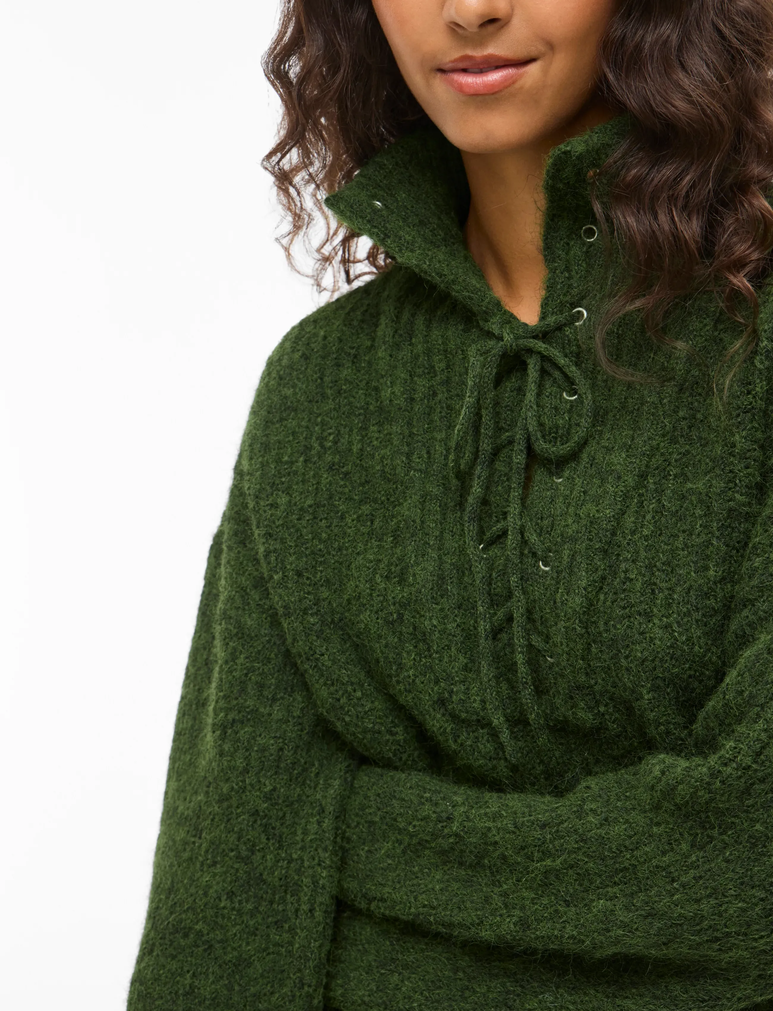 Vila - VIGLEEBA HIGH NECK L/S RIB KNIT TOP - pulls à col roulé - deep depths - 5