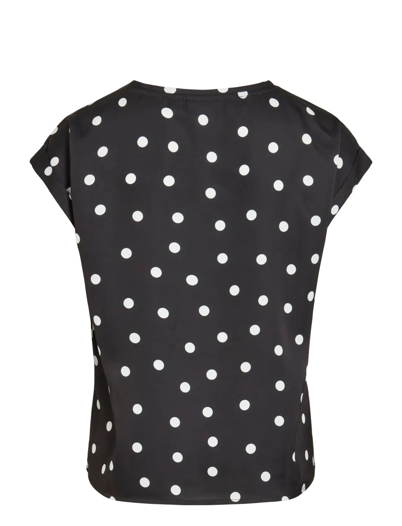 Vila - VIELLETTE S/S FULL SATIN TOP - NOOS - kortärmade blusar - black - 2