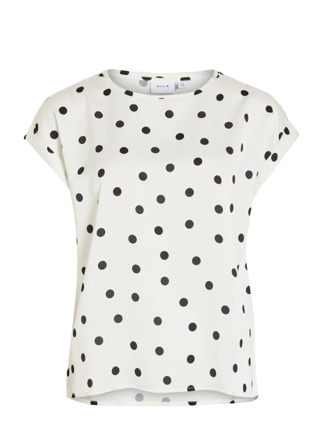 Vila VIELLETTE S/S FULL SATIN TOP - NOOS - Höstfynd - SNOW WHITE / white