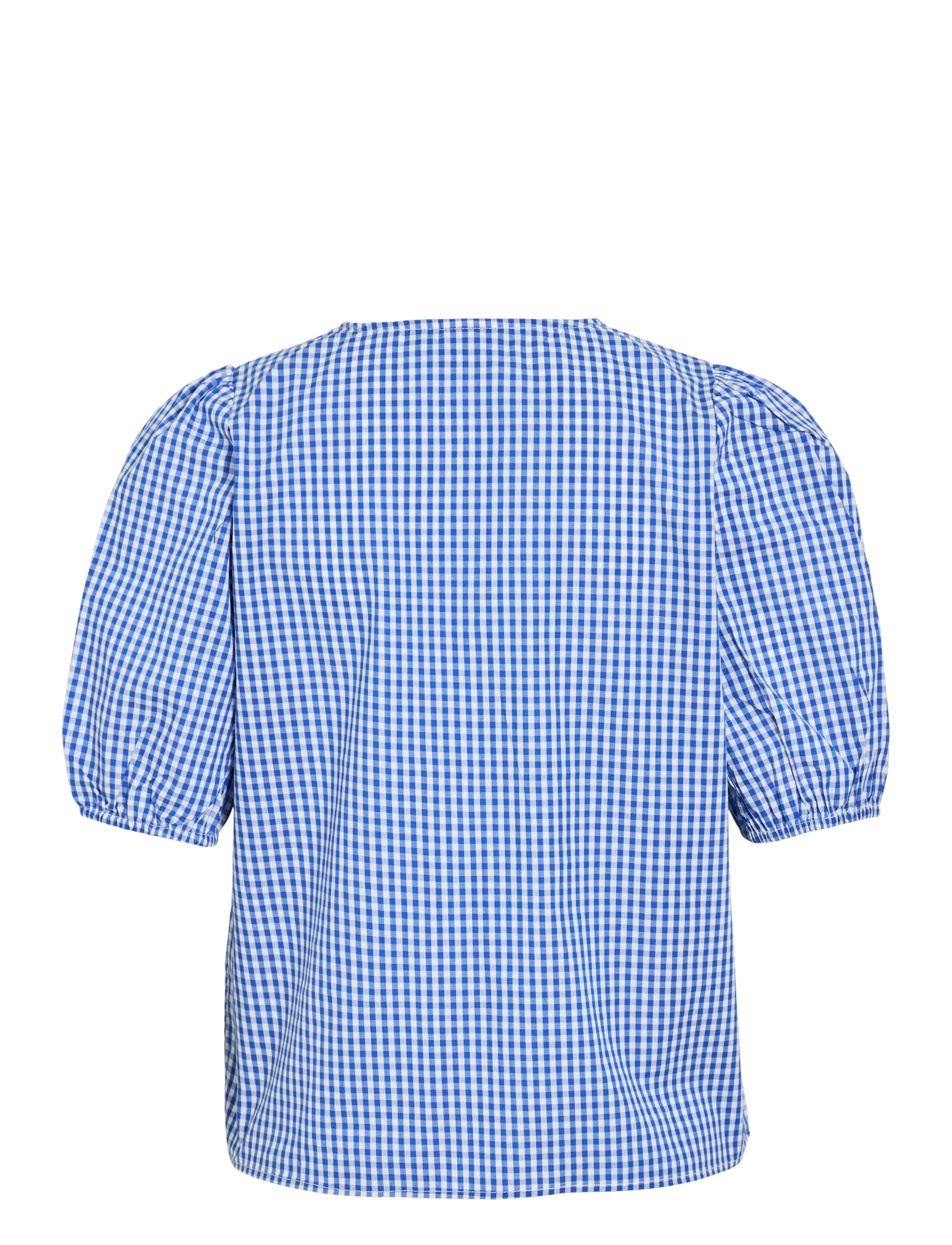 Vila - VISONJA S/S TIE TOP/KA - kortærmede bluser - mazarine blue - 2