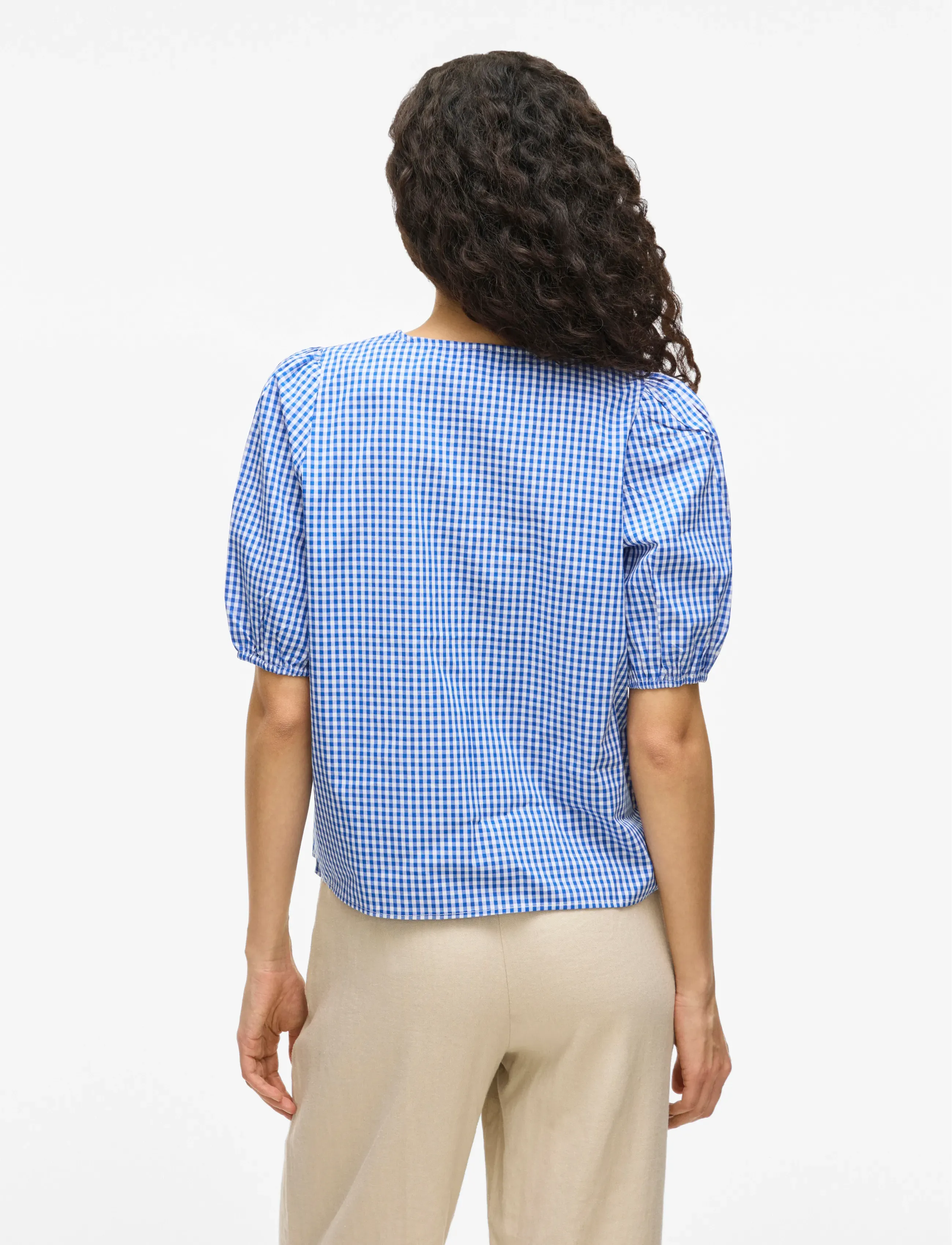 Vila - VISONJA S/S TIE TOP/KA - kortærmede bluser - mazarine blue - 3