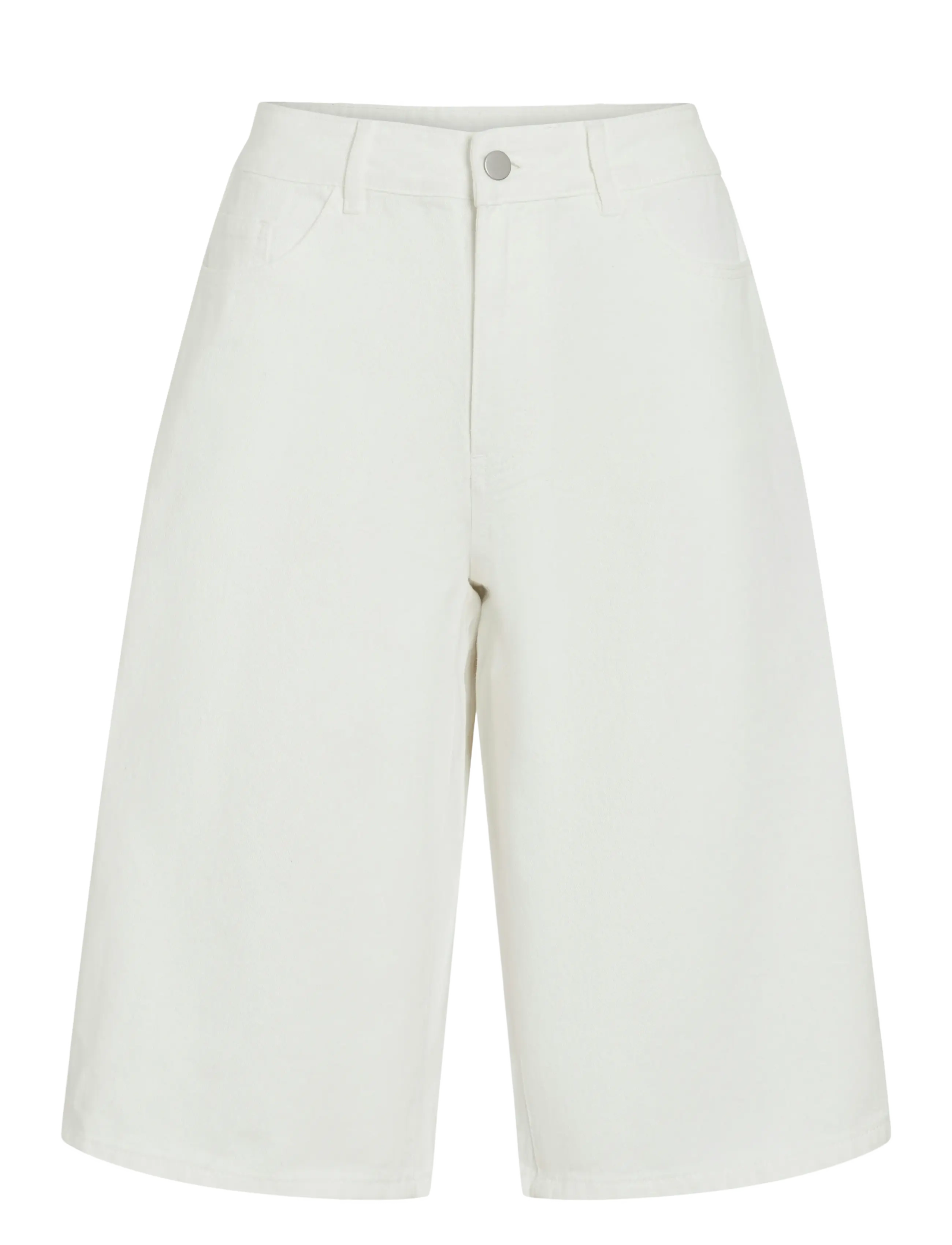 Vila VIJADA HW BERMUDA SHORTS/KA - Tøj - CLOUD DANCER / white