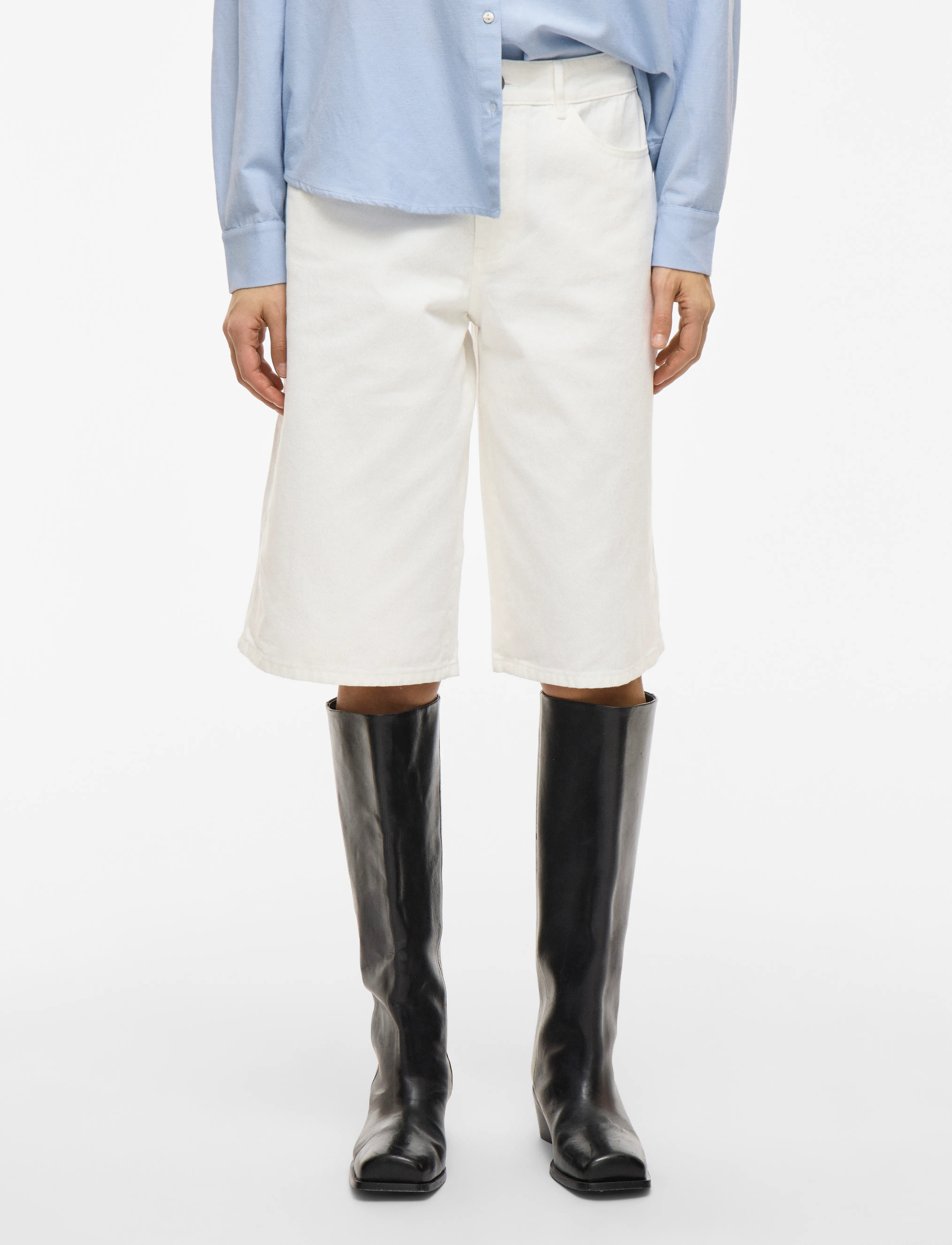 Vila Vijada Hw Bermuda Shorts/Ka, 34, Shorts, Weiß - Bermudas, Frauen