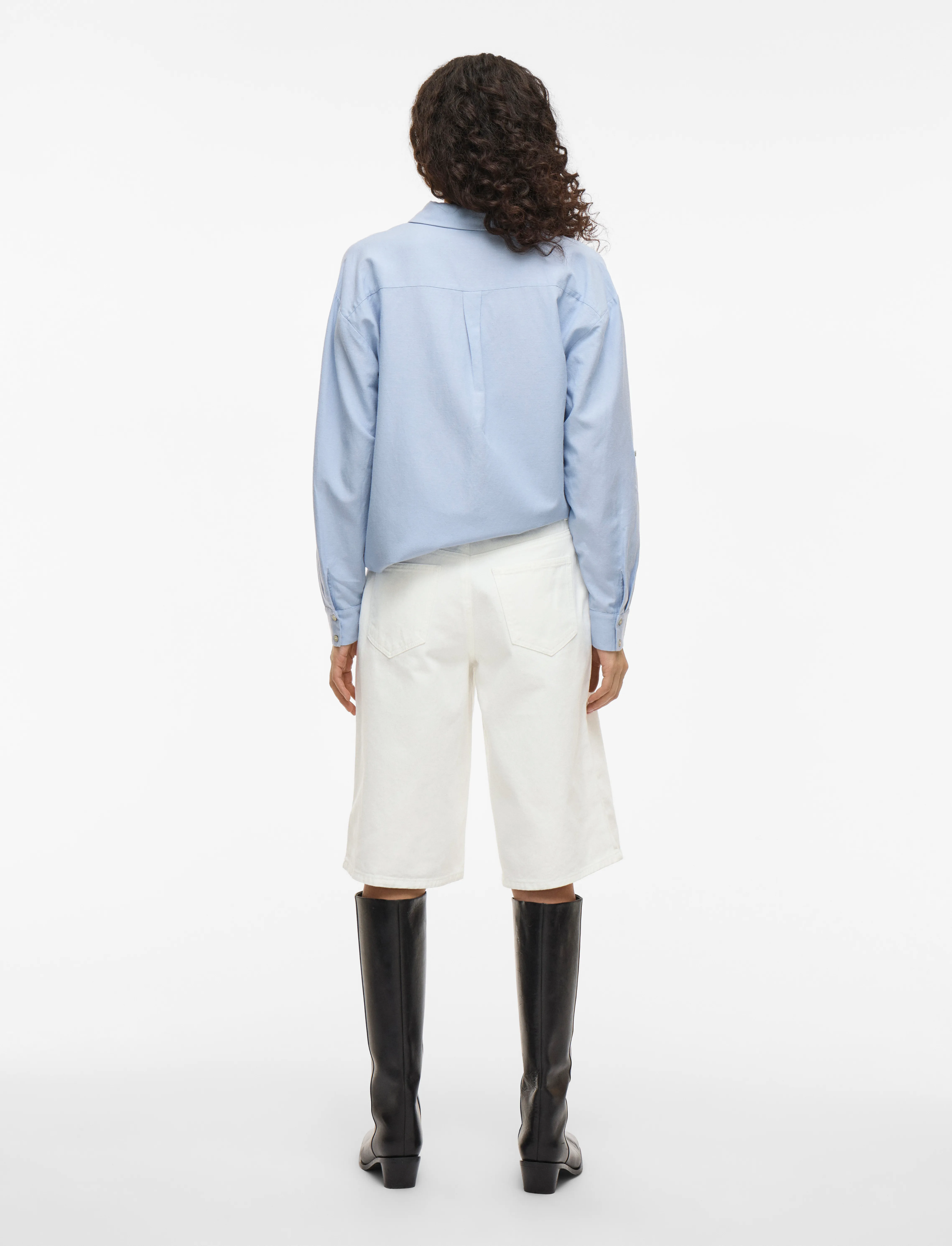 Vila - VIJADA HW BERMUDA SHORTS/KA - cloud dancer - 3