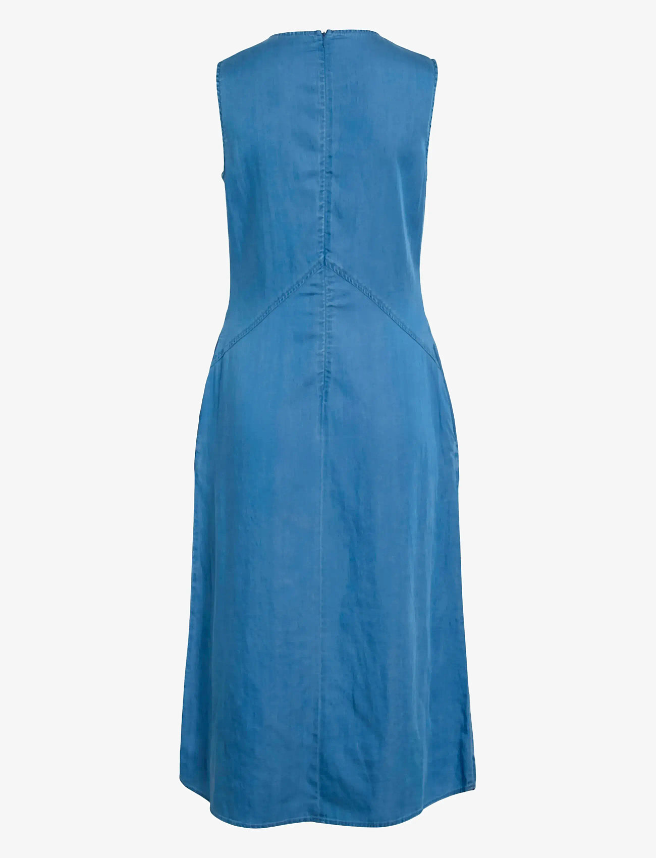 Vila - VIBISTA DENIM S/L MIDI DRESS / LS - denim dresses - medium blue denim - 1