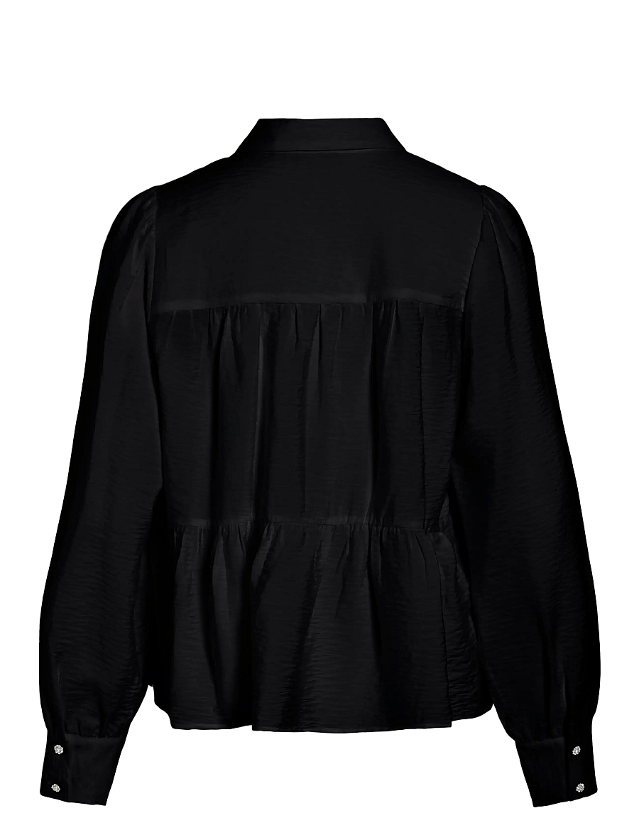 Vila - VIKATRIA NEW L/S SHIRT - pikkade varrukatega särgid - black - 1