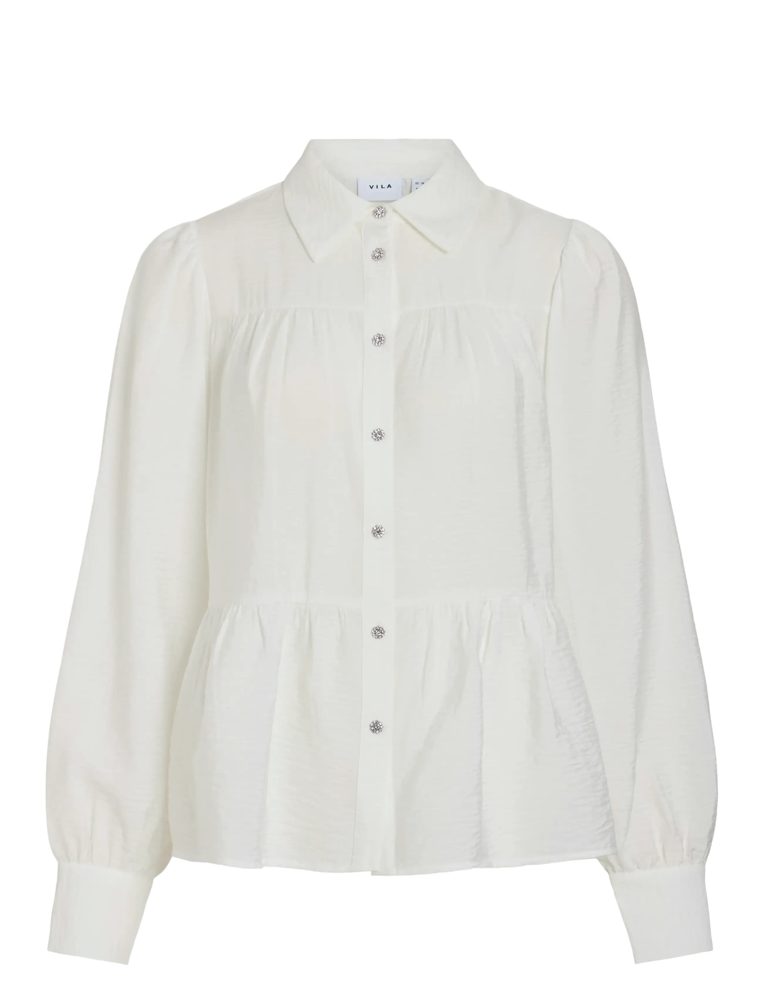 Vila VIKATRIA NEW L/S SHIRT - Skjorter - CLOUD DANCER / white