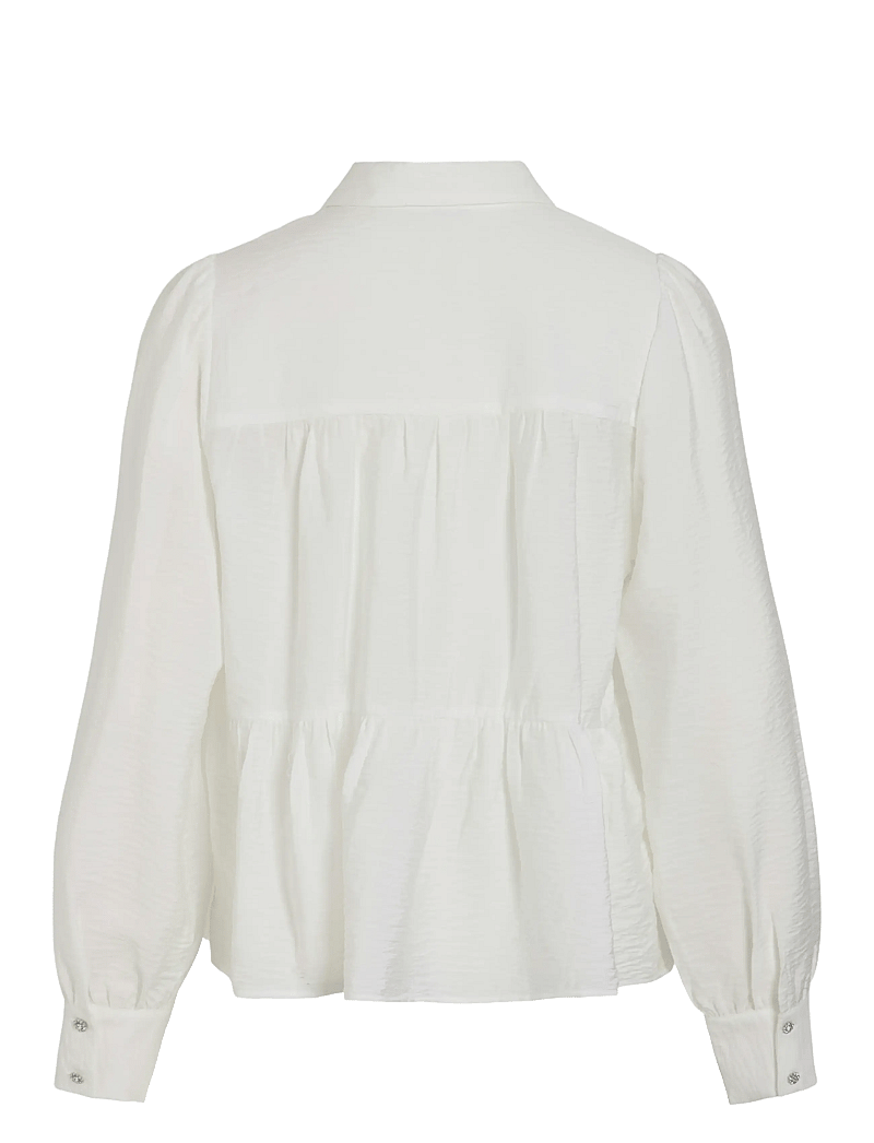 Vila - VIKATRIA NEW L/S SHIRT - krekli ar garām piedurknēm - cloud dancer - 2