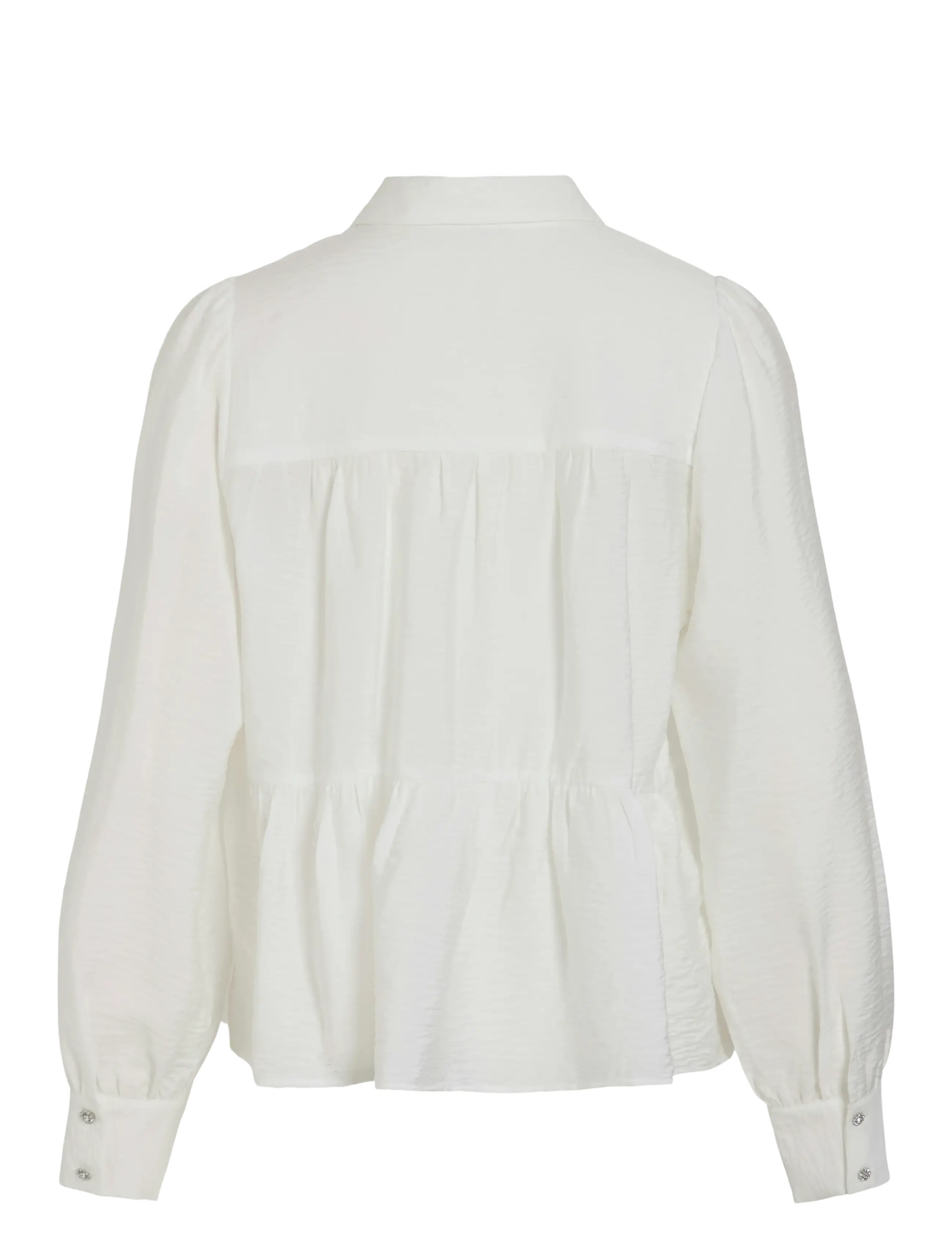 Vila - VIKATRIA NEW L/S SHIRT - pitkähihaiset kauluspaidat - cloud dancer - 2