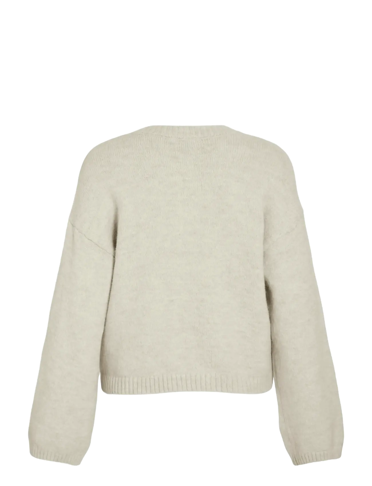 Vila - VIFOLI O-NECK L/S BUTTON KNIT CARDIGAN - cardigans - natural melange - 1