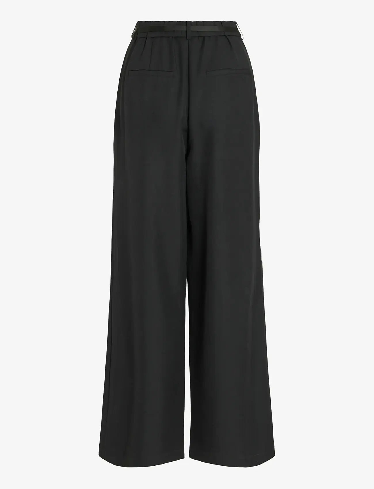 Vila - VICATALINA HW WIDE PANTS/1 - vida byxor - black beauty - 2