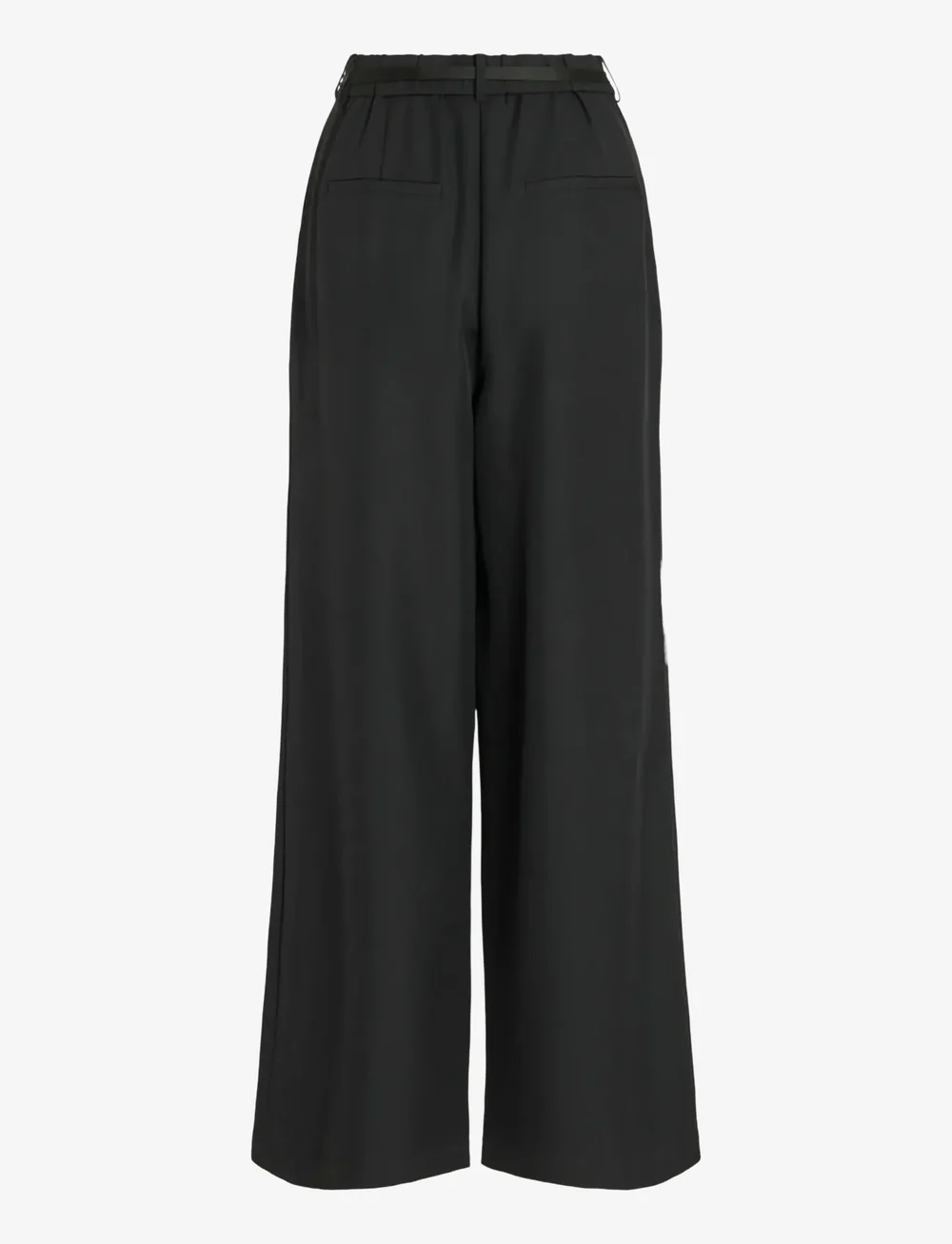 Vila - VICATALINA HW WIDE PANTS/1 - vida byxor - black beauty - 2