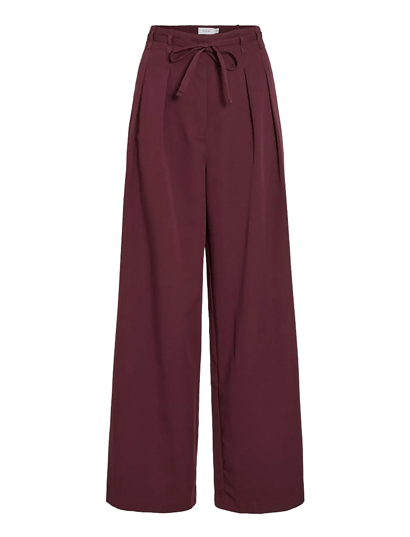 Vila - VIPEYTON HW WIDE TIE PANTS - hosen mit weitem bein - fig - 1