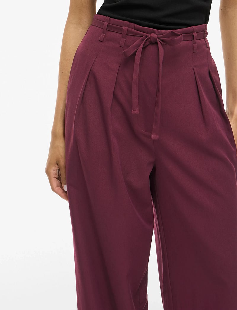 Vila - VIPEYTON HW WIDE TIE PANTS - hosen mit weitem bein - fig - 4