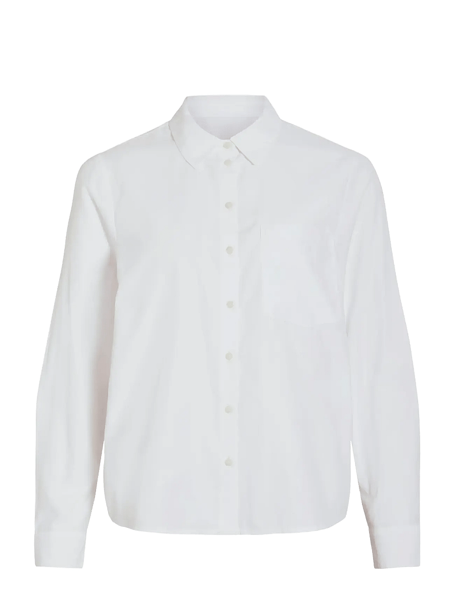 Vila - VIDARMA L/S REGULAR SHIRT - NOOS - langærmede skjorter - bright white - 1