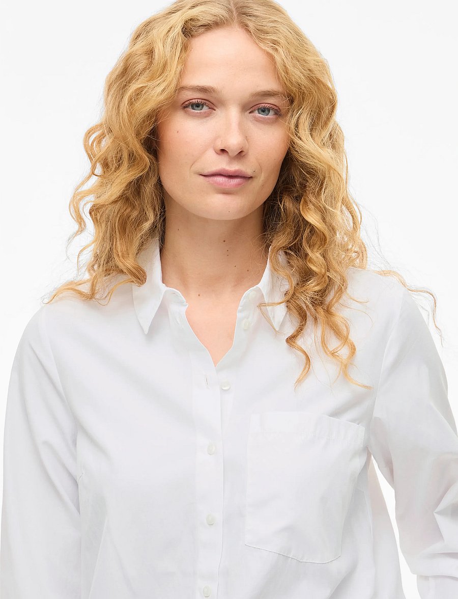 Vila - VIDARMA L/S REGULAR SHIRT - NOOS - langærmede skjorter - bright white - 5