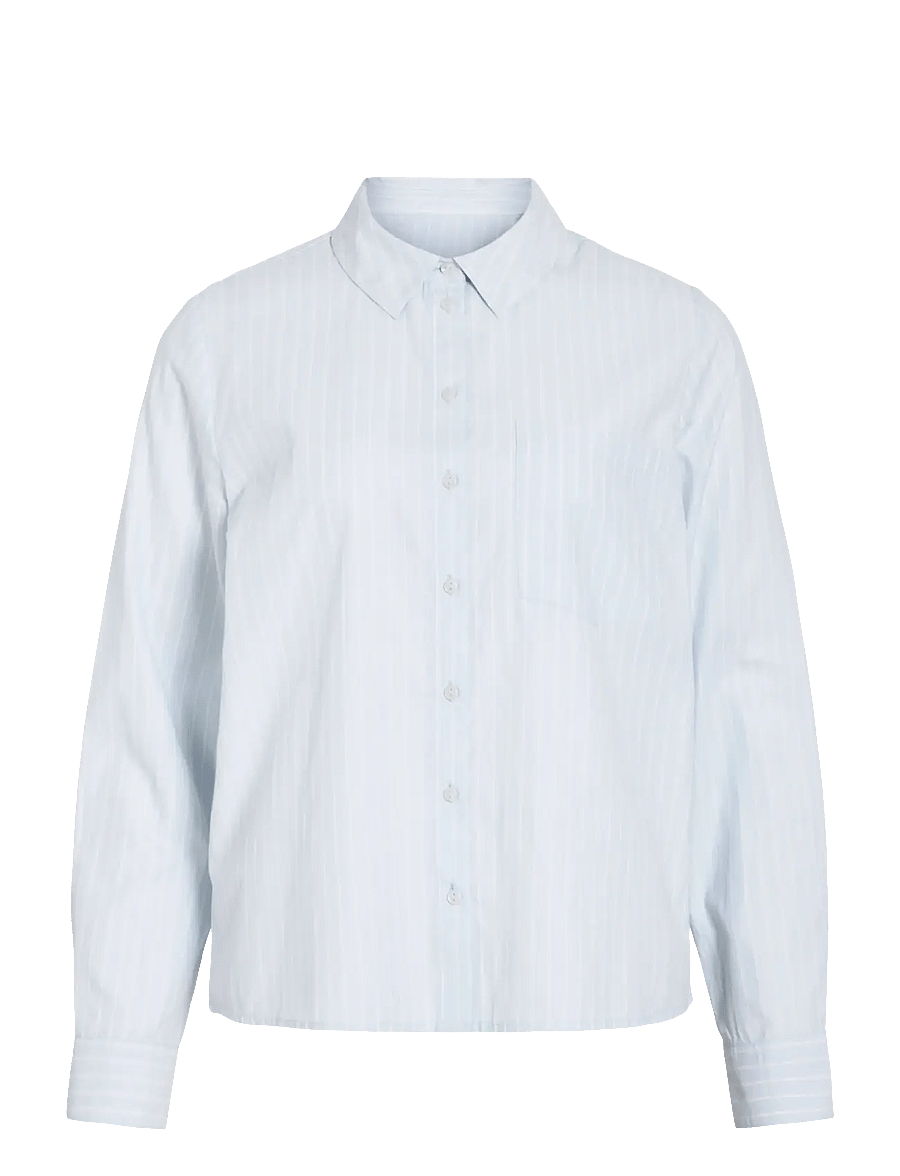 Vila - VIDARMA L/S REGULAR SHIRT - NOOS - långärmade skjortor - nantucket breeze - 1