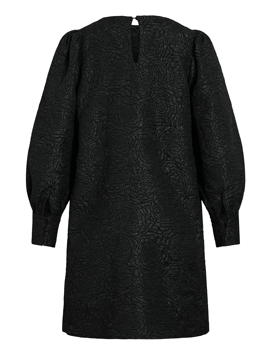 Vila - VITALIAMA O-NECK L/S DRESS/PR - partykleider - black beauty - 1