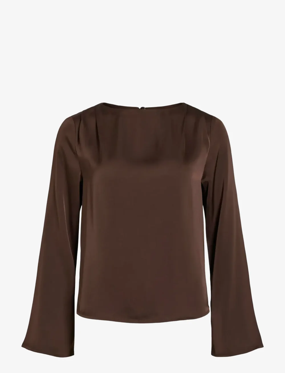 Vila - VIRAVENNA L/S BOATNECK TOP/DC - bluzki z długimi rękawami - coffee bean - 0