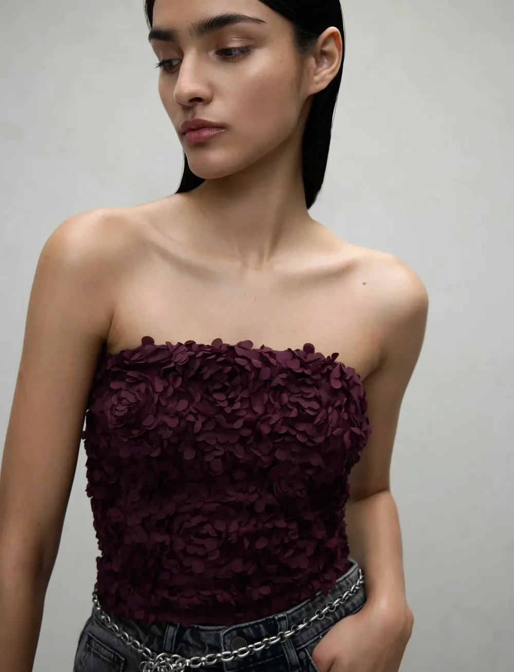 Vila - VIROSIE S/L BANDEAU TOP/DC - Ärmlösa blusar - fig - 2