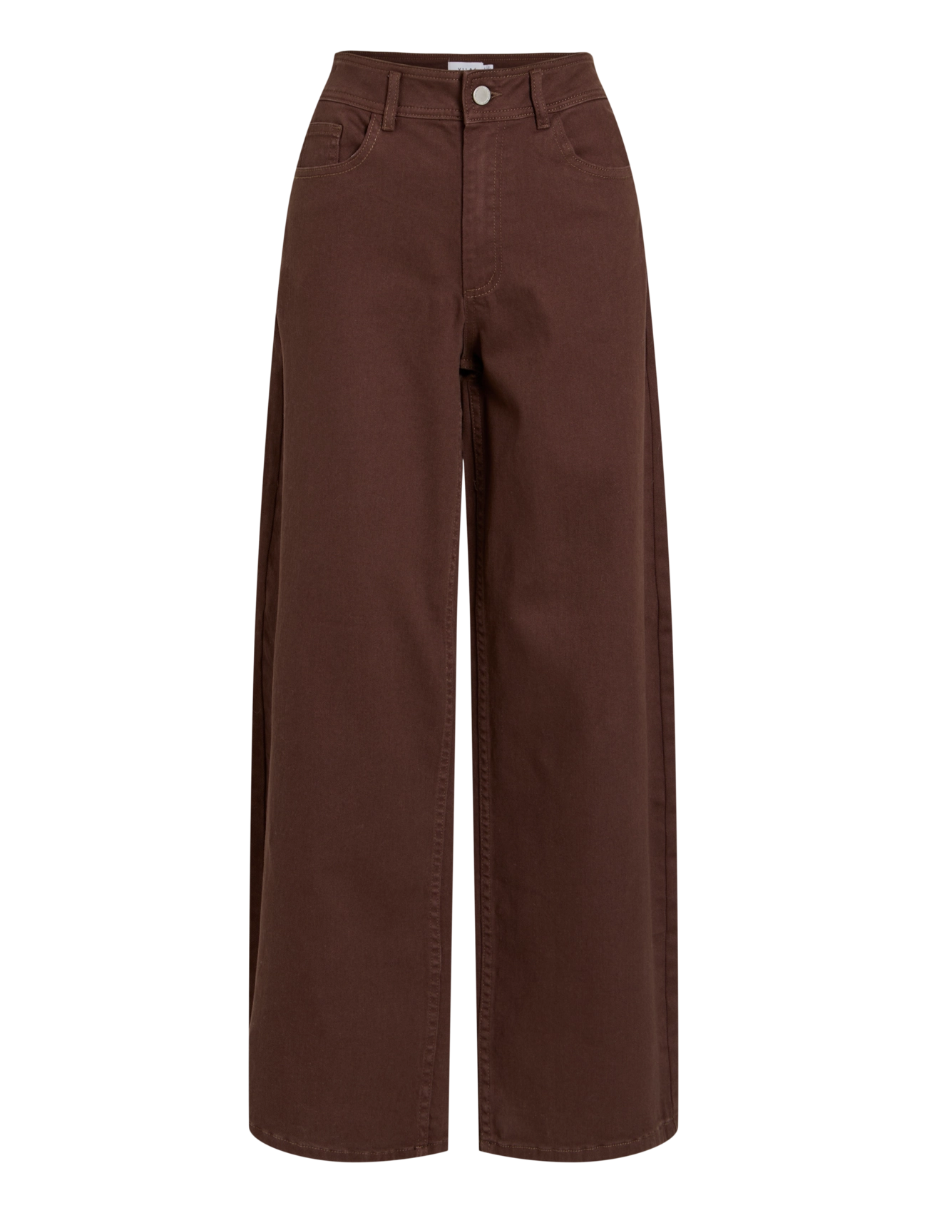 Vila VICHIA SOLID HW JEANS - Festival outfit - COFFEE BEAN / brown