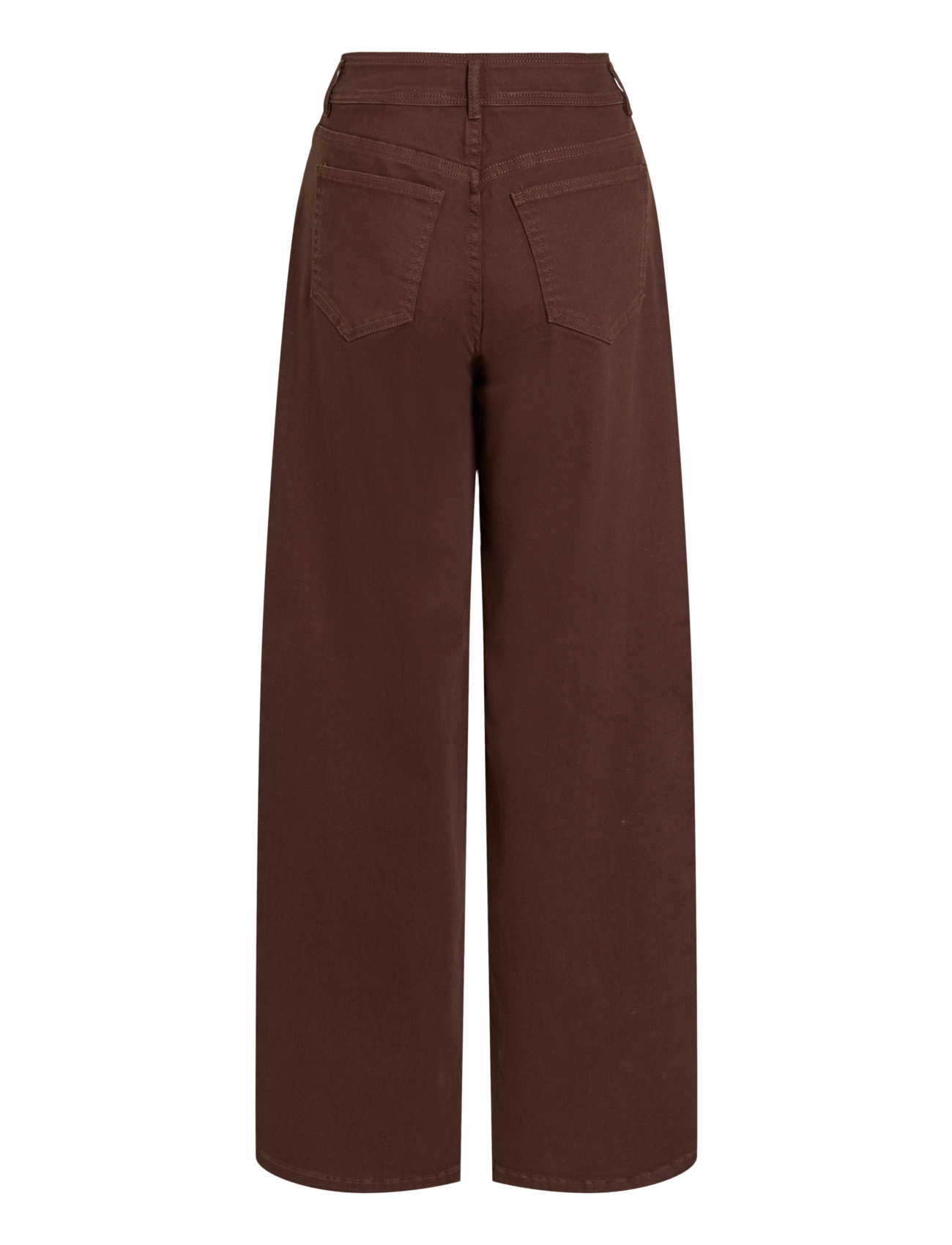 Vila - VICHIA SOLID HW JEANS - wide leg jeans - coffee bean - 1