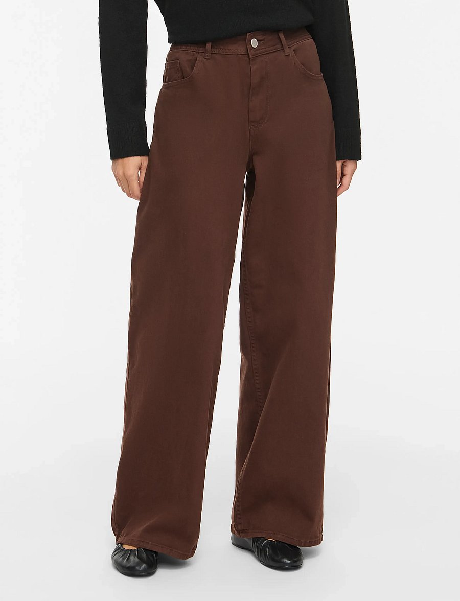 Vila - VICHIA SOLID HW JEANS - vida jeans - coffee bean - 0