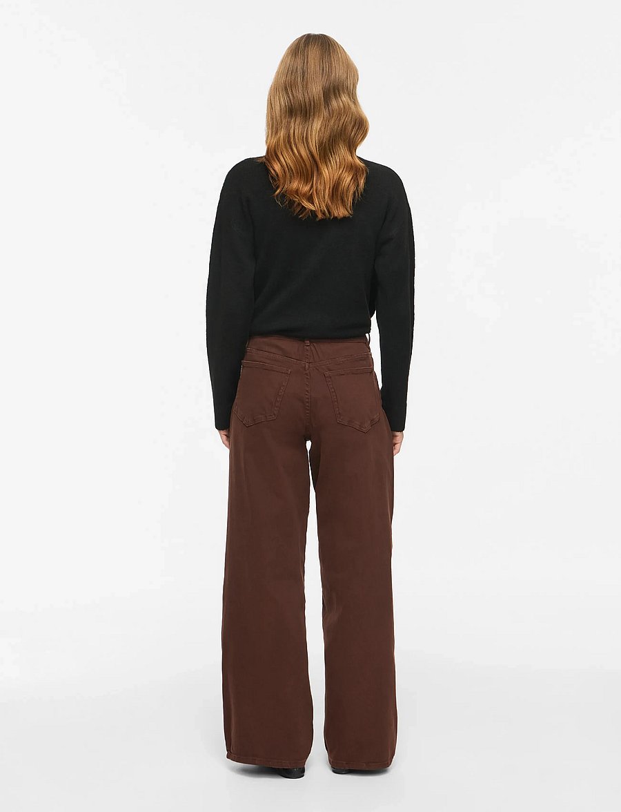 Vila - VICHIA SOLID HW JEANS - vida jeans - coffee bean - 3