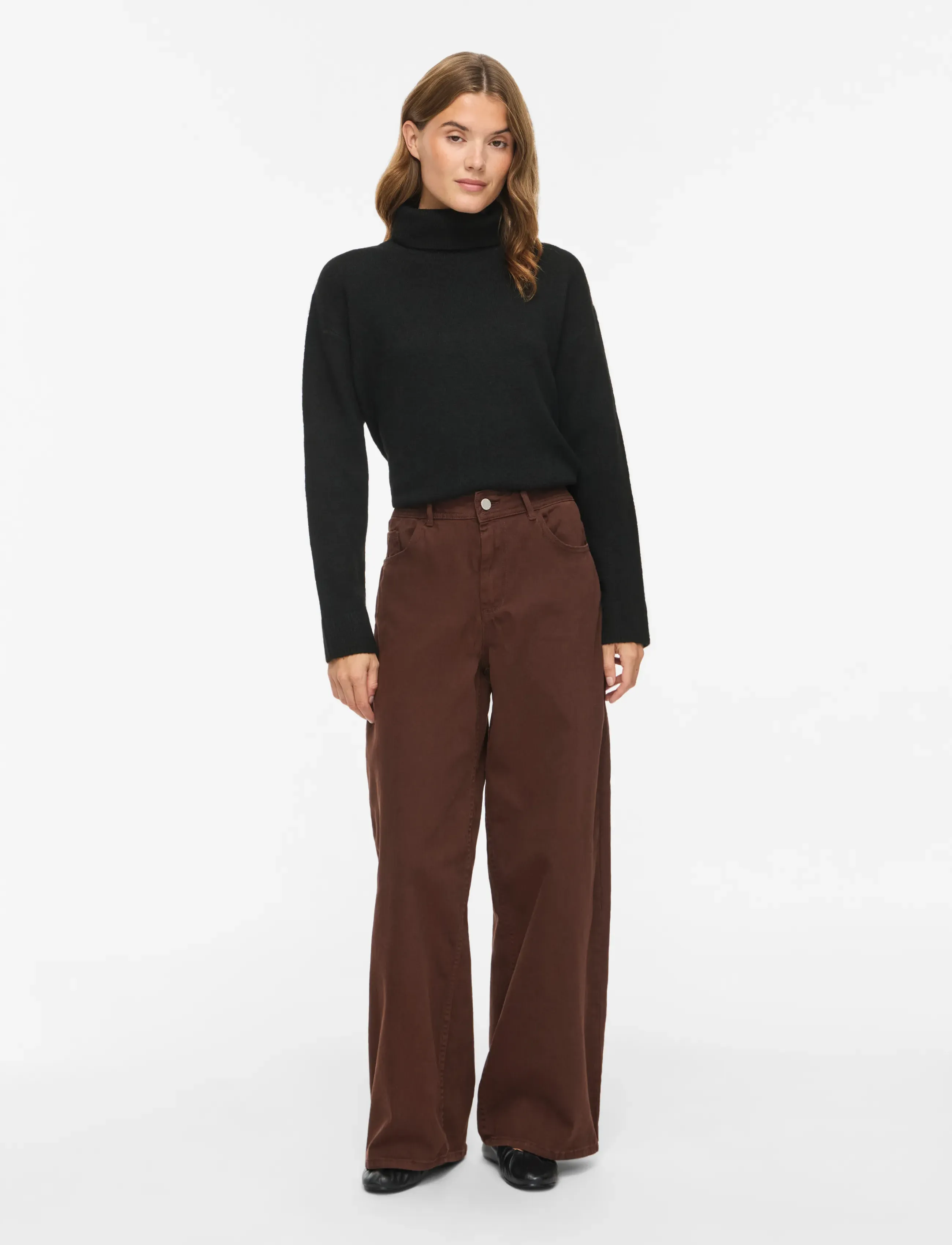 Vila - VICHIA SOLID HW JEANS - vida jeans - coffee bean - 4