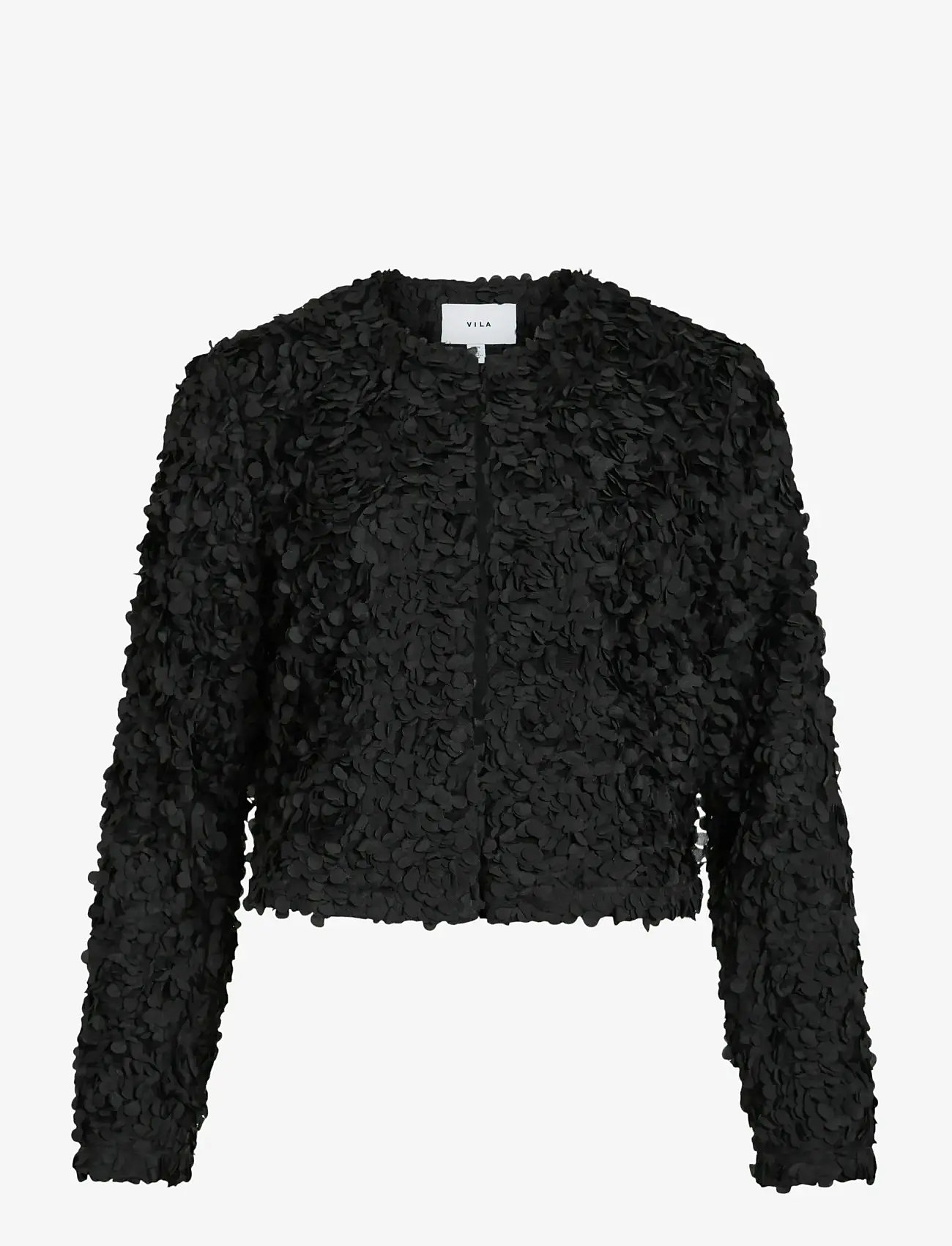 Vila - VIROSIE L/S CARDIGAN/DC/R - cardigans - black beauty - 1