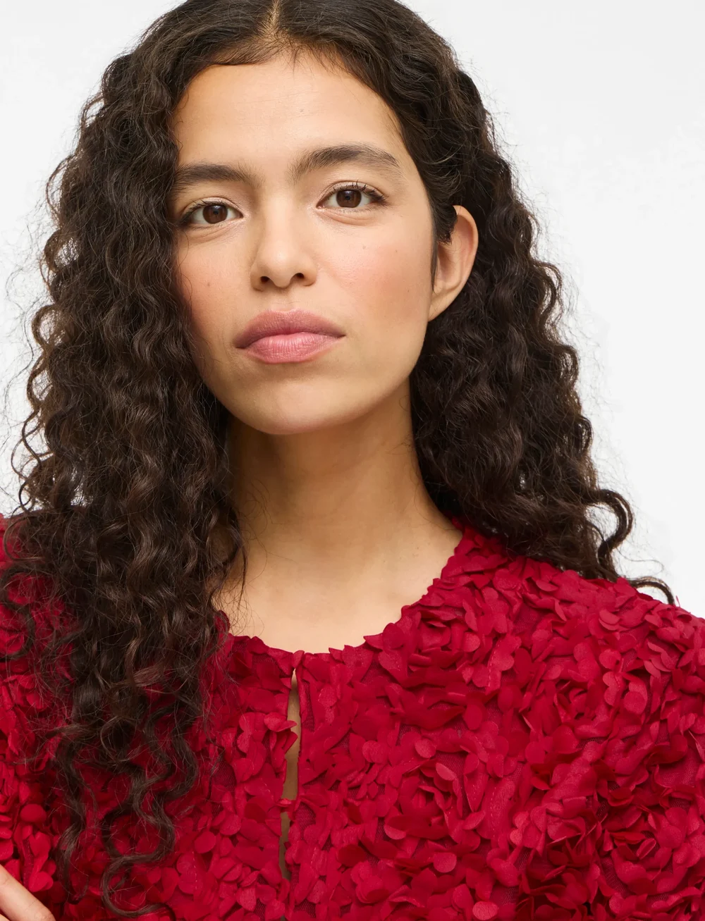 Vila - VIROSIE L/S CARDIGAN/DC/R - cardigans - jester red - 5