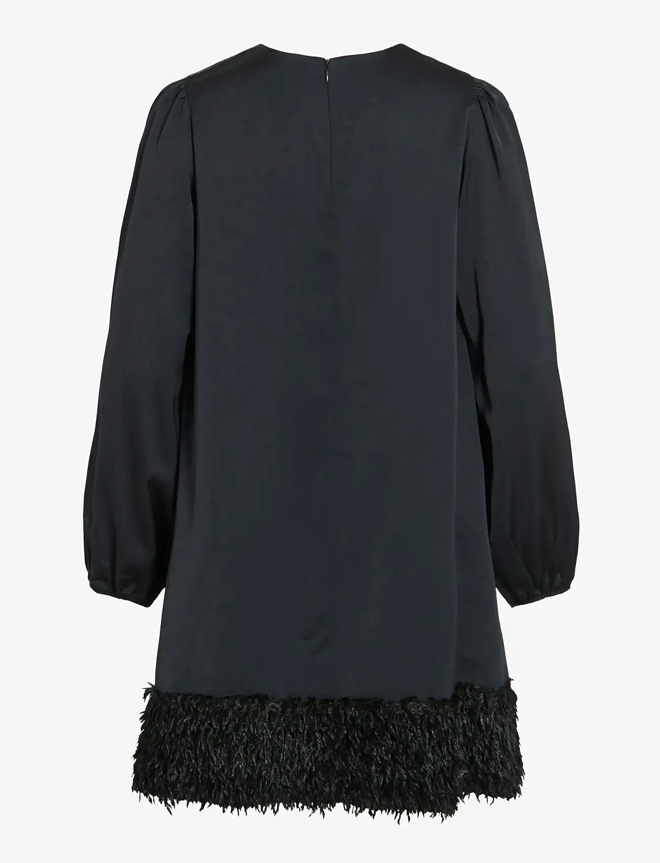 Vila - VIVEER O-NECK L/S SHORT DRESS/DC/R - cocktailkleider - black beauty - 2