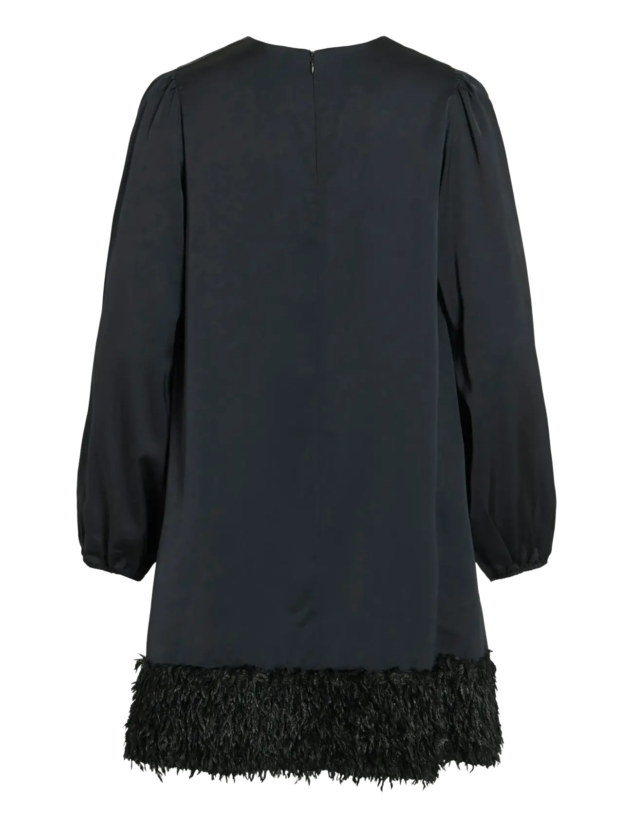 Vila - VIVEER O-NECK L/S SHORT DRESS/DC/R - cocktailkleider - black beauty - 2