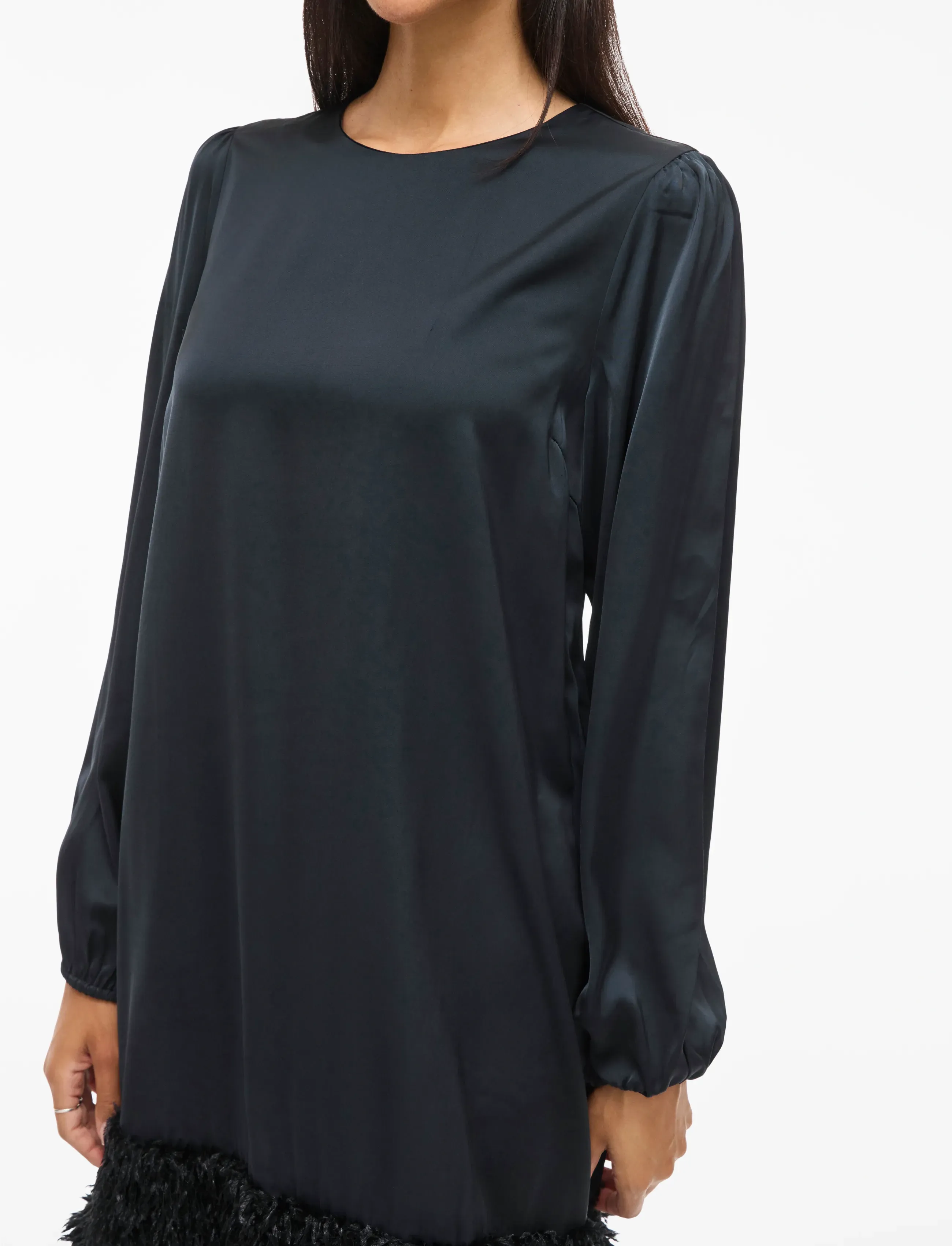 VILA Viveer O-Neck L/S Short Dress/Dc/R korta klänningar dam – bild 5