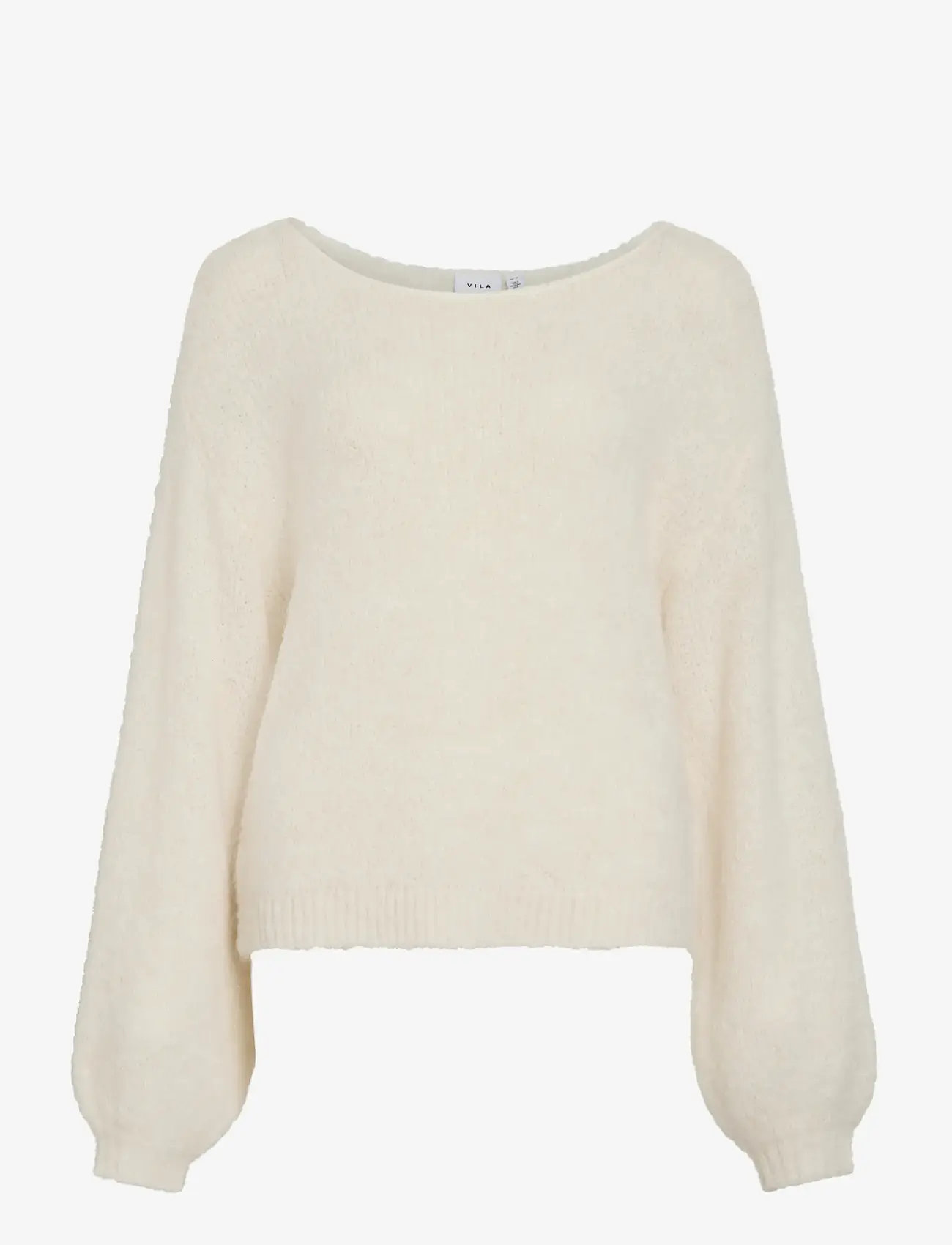 Vila - VIMARLEY L/S KNIT PULLOVER- NOOS - stickade tröjor - egret - 1