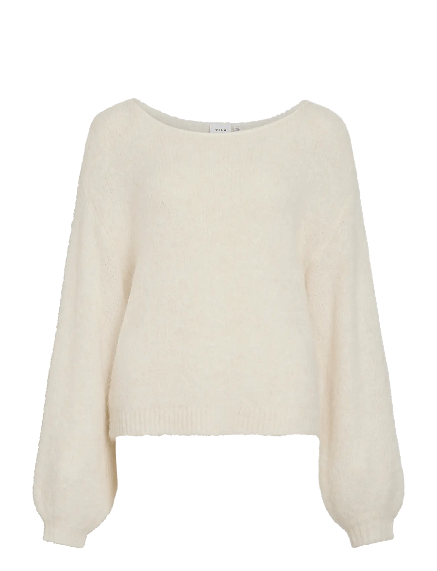 Vila - VIMARLEY L/S KNIT PULLOVER- NOOS - pullover - egret - 1