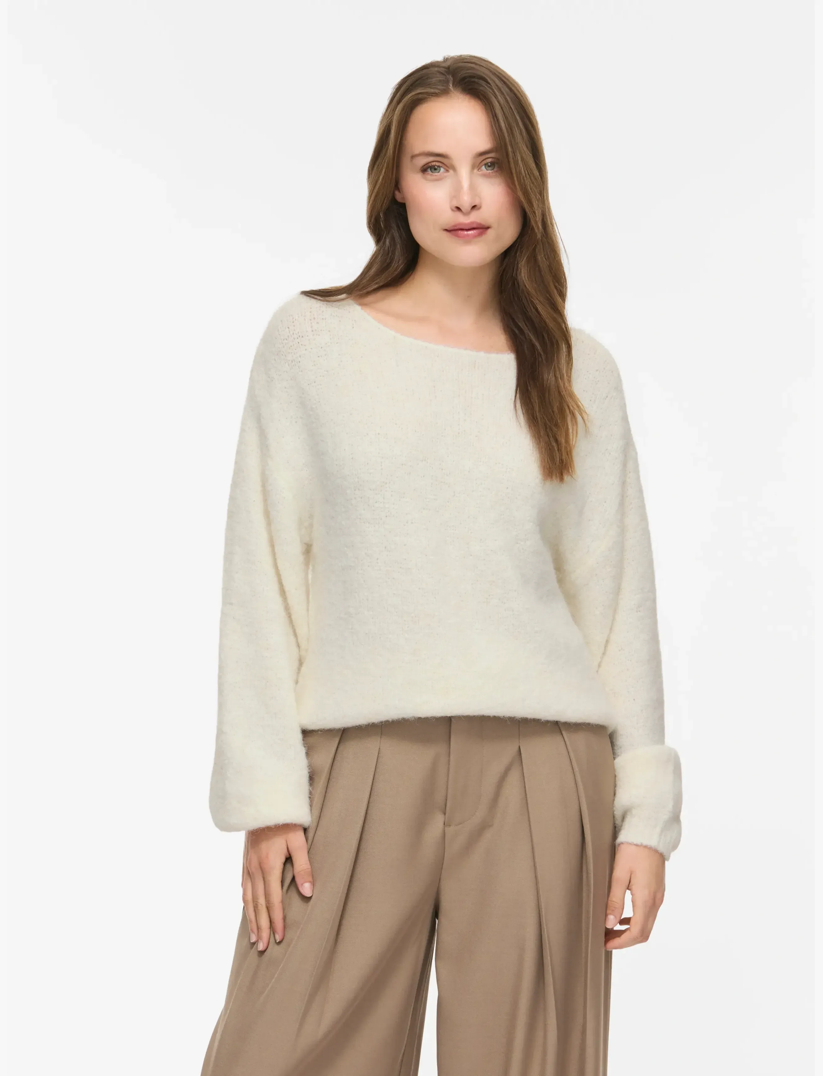 Vila Vimarley L/S Knit Pullover- Noos, XXL, Cream, Strik > Trøjer, Dame