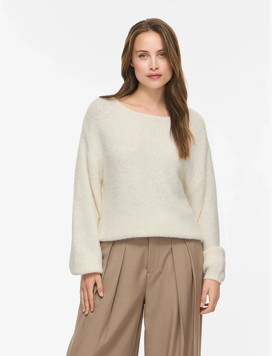 Vila - VIMARLEY L/S KNIT PULLOVER- NOOS - pullover - egret - 0