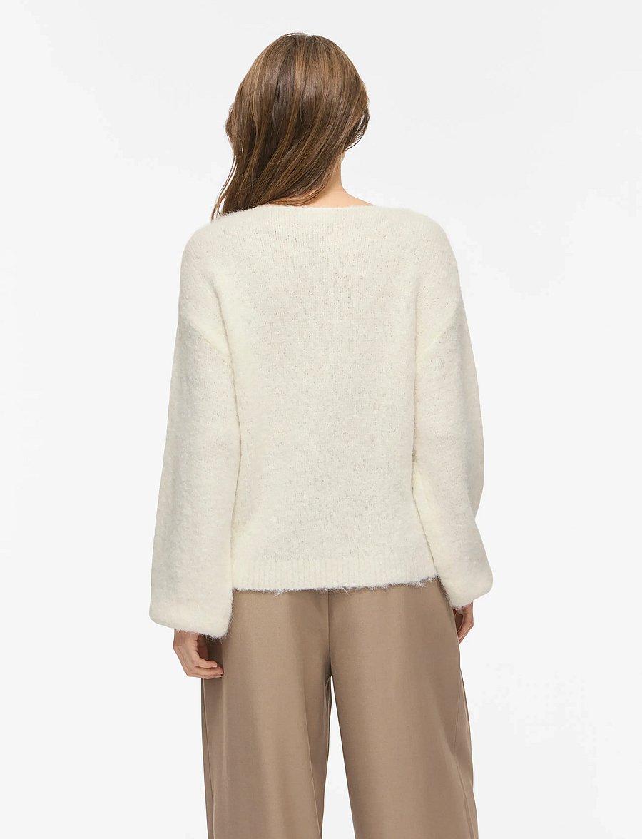 Vila - VIMARLEY L/S KNIT PULLOVER- NOOS - pullover - egret - 3