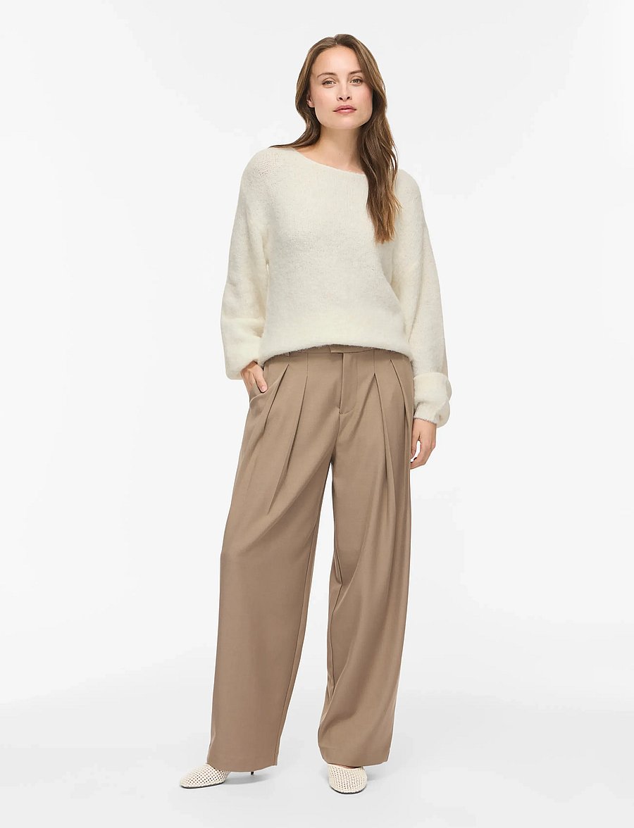 Vila - VIMARLEY L/S KNIT PULLOVER- NOOS - pullover - egret - 4