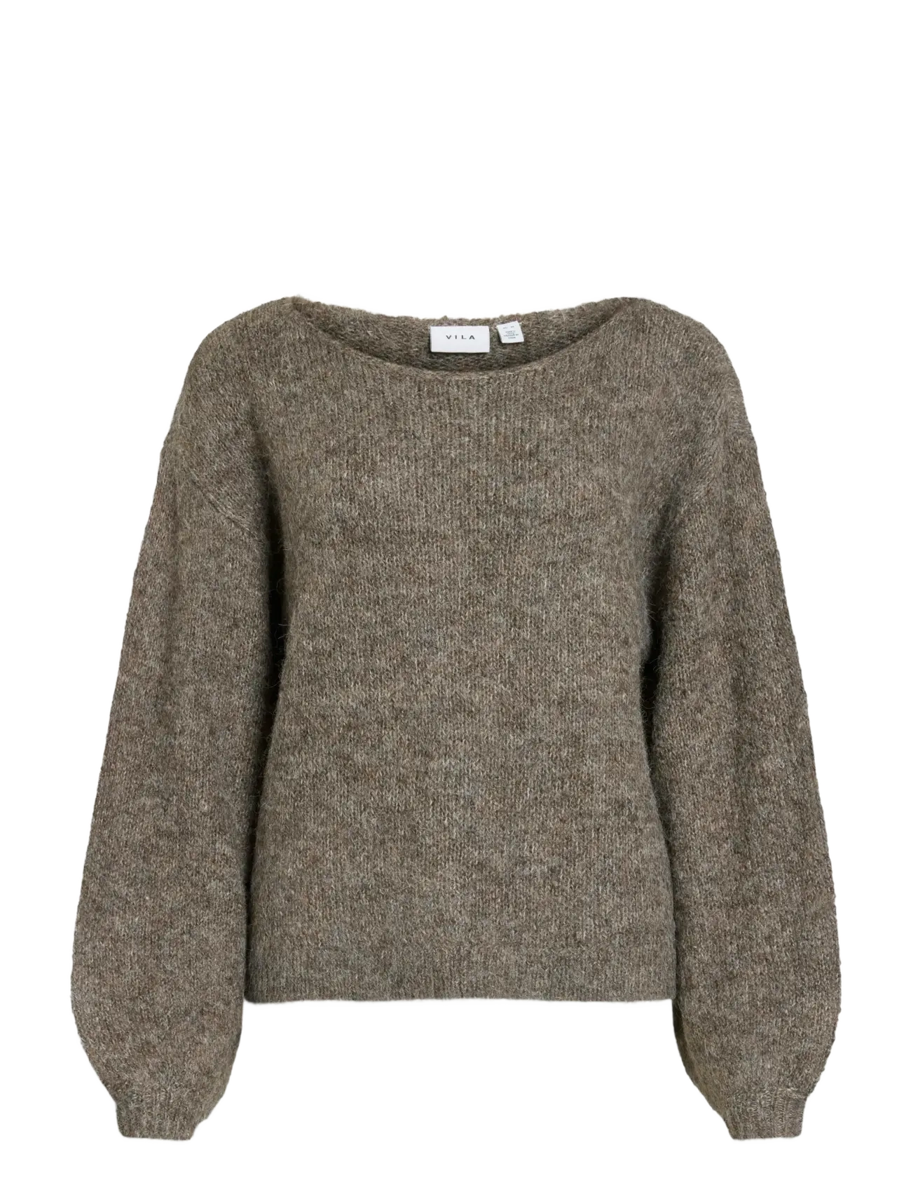 VILA Vimarley L/S Knit Pullover- Noos Braun - XXL - Damen