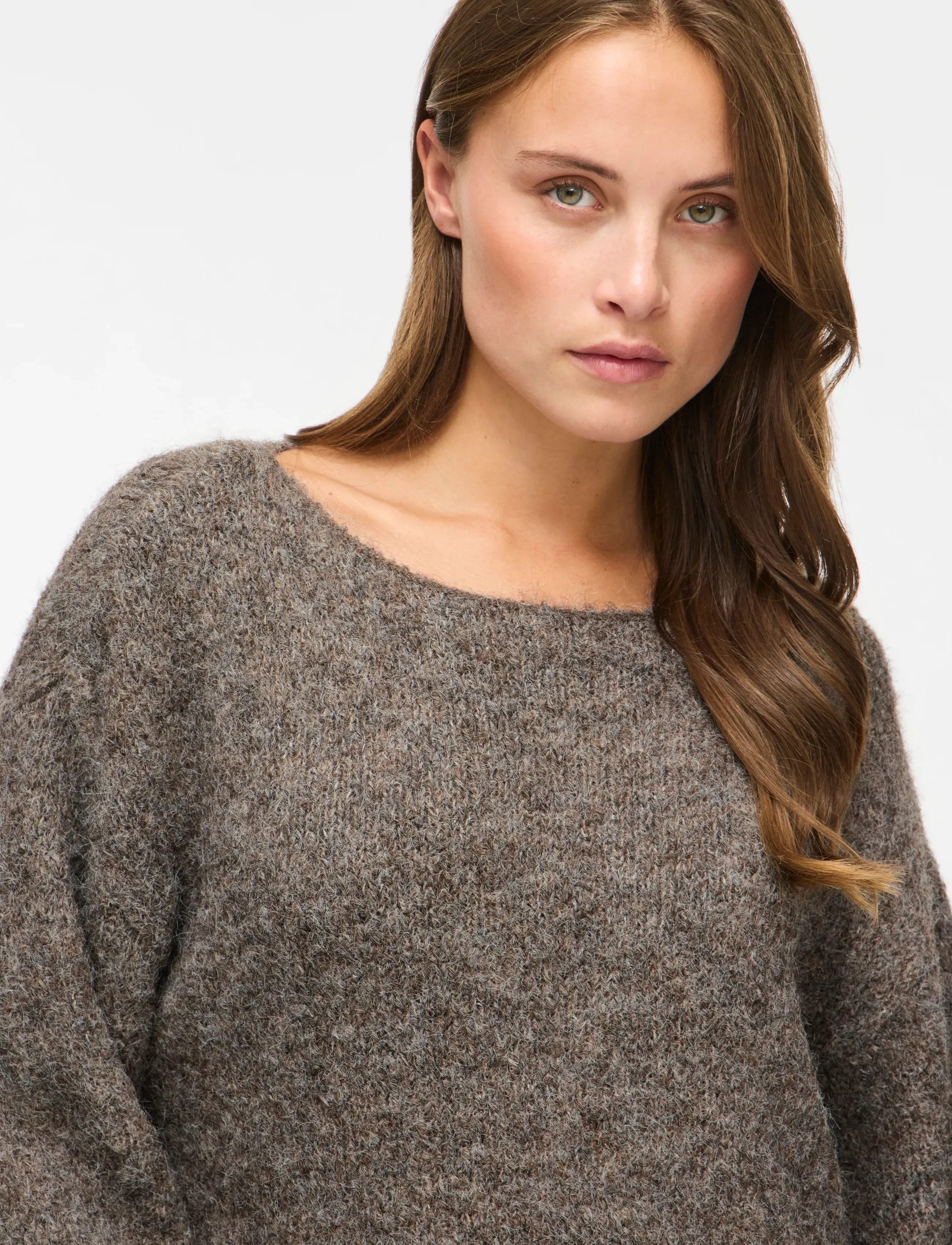 Vila - VIMARLEY L/S KNIT PULLOVER- NOOS - stickade tröjor - falcon - 5