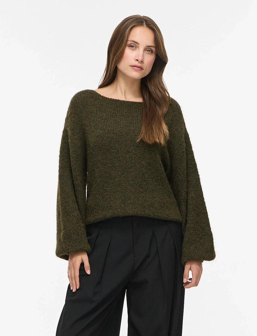 Vila - VIMARLEY L/S KNIT PULLOVER- NOOS - pullover - forest night - 0