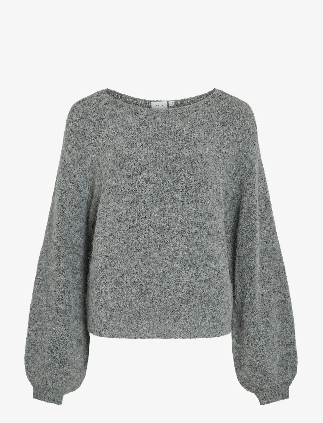 Vila - VIMARLEY L/S KNIT PULLOVER- NOOS - herbstliche kleidung - medium grey melange - 0