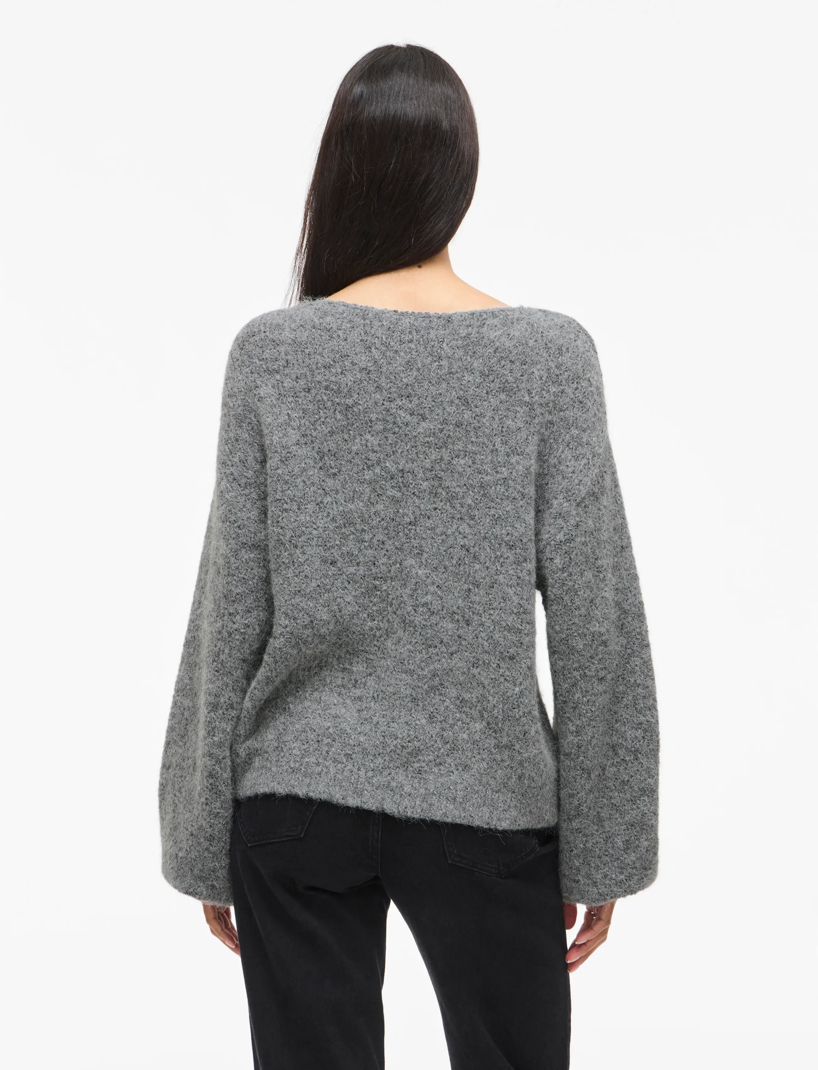 Vila - VIMARLEY L/S KNIT PULLOVER- NOOS - die niedrigsten preise - medium grey melange - 3