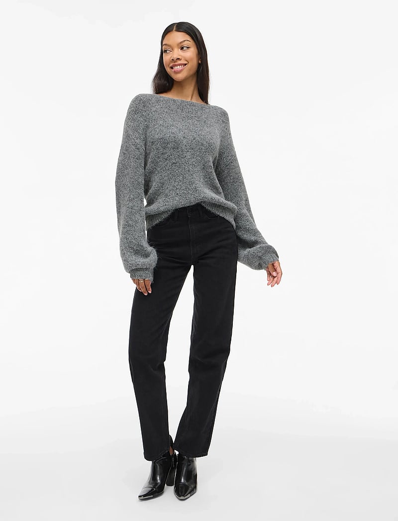 Vila - VIMARLEY L/S KNIT PULLOVER- NOOS - sviitrid - medium grey melange - 4