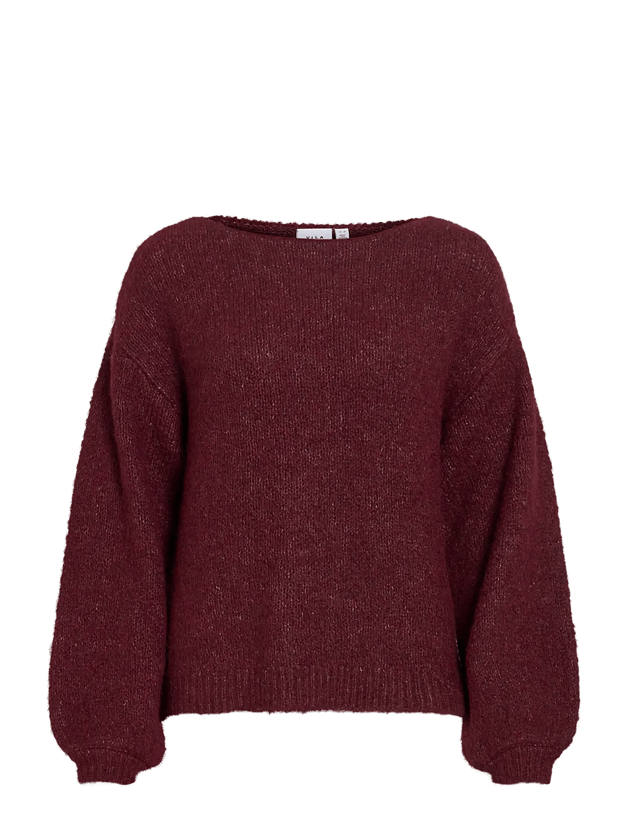 Vila - VIMARLEY L/S KNIT PULLOVER- NOOS - striktrøjer - port royale - 1
