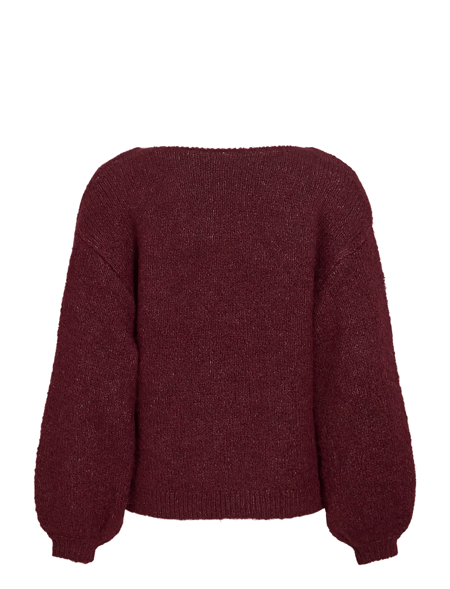 Vila - VIMARLEY L/S KNIT PULLOVER- NOOS - striktrøjer - port royale - 2
